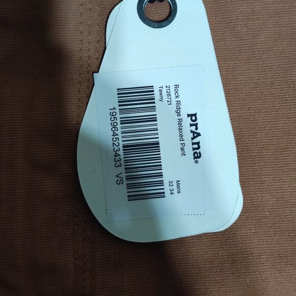 NWT prAna jeans men's 32X34 desert brown colour relaxed straight durable fabric - Picture 8 of 14